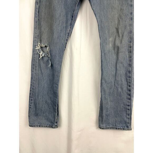 VTG Levi's 501 XX Denim Jeans 33 X 32 Button Fly Straight 90s Red Tab Grunge - Picture 9 of 16
